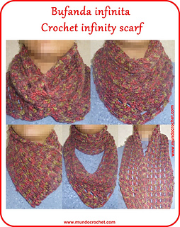 Ravelry: Crochet infinity scarf pattern by Soledad Z
