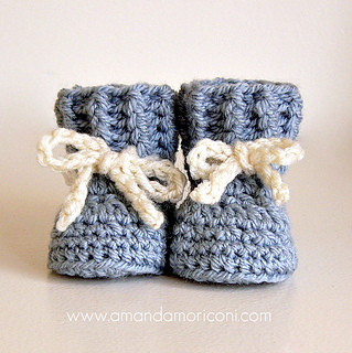 Ravelry: Lovely Laces Crochet Baby Booties Pattern pattern ...
