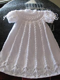Ravelry: Cabled Yoke Christening Gown pattern by Judy Lamb