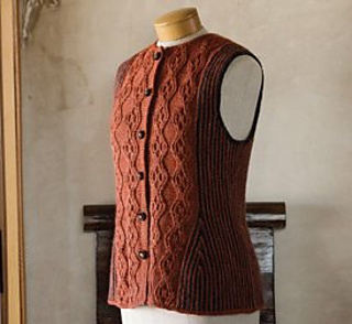 Ravelry: An Aran-Stitch Vest pattern by Anna Zilboorg